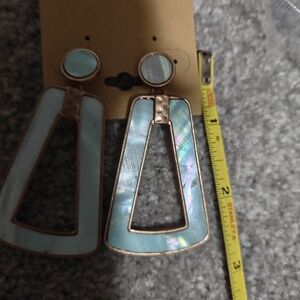 Elegant Blue and Gold Earrings